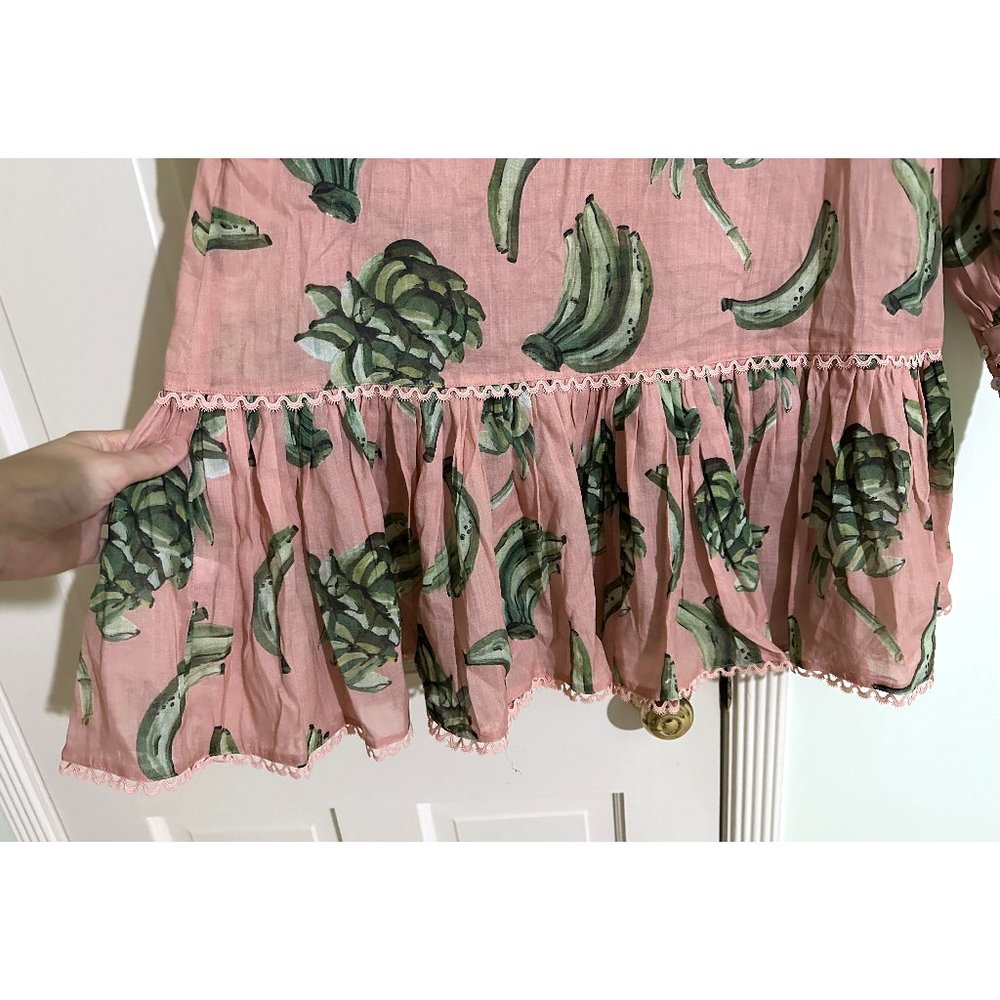 Alemais Pink Mini Dress with Green Banana Print - Picture 13 of 16
